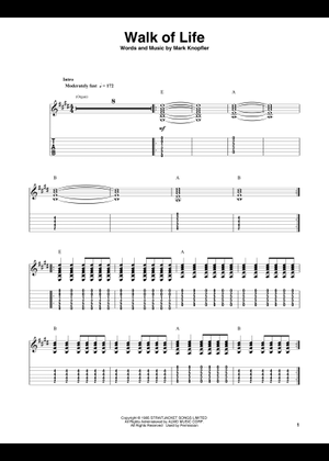 Play Official version of Sultans of swing Sheet Music by Dire