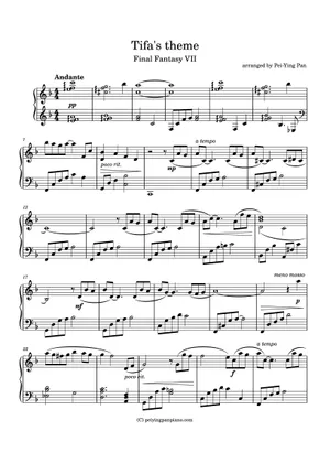 Final Fantasy VII Theme Sheet Music for Piano (Solo) easy Final Fantasy VII Theme Sheet Music for Piano (Solo) easy