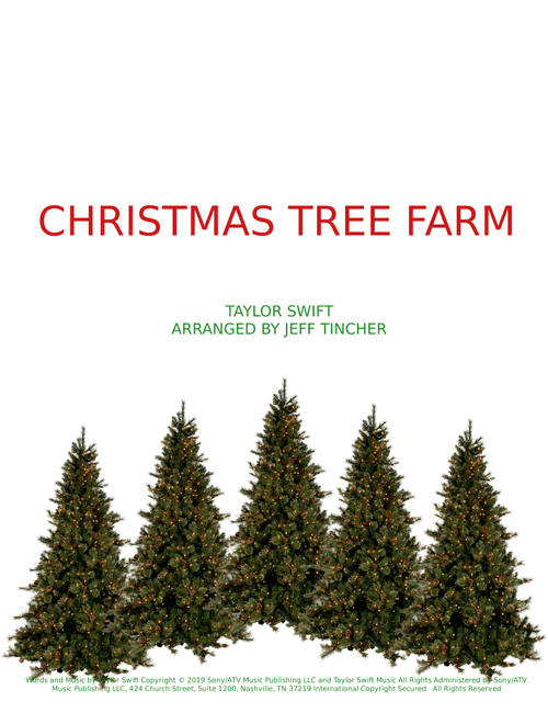 Christmas Tree Farm (Arr. Jeff Tincher) - Taylor Swift (Piano Vocal)