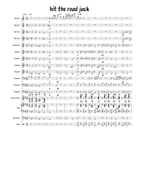 Hit the road jack - arrangment 