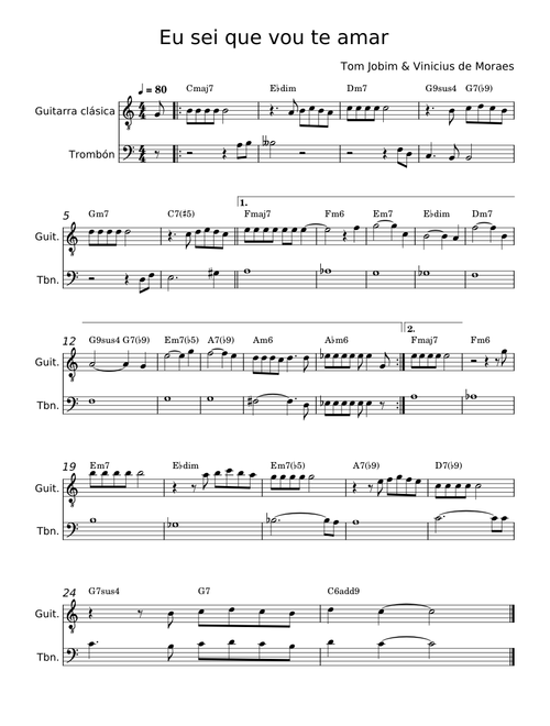 Eu Sei Que Vou Te Amar - Antônio Carlos Jobim