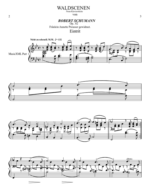 Waldscenen-(Eintritt) Robert Schumann