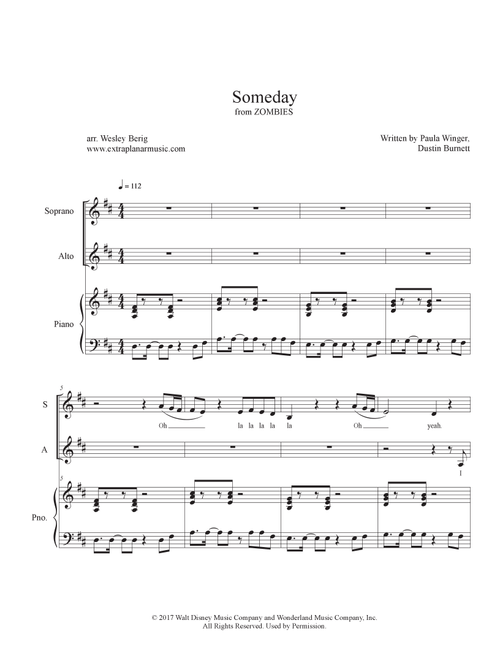 Someday (Arr. Wes Berig) - Paula Winger, Dustin Burnett (Choral, 2-Part)