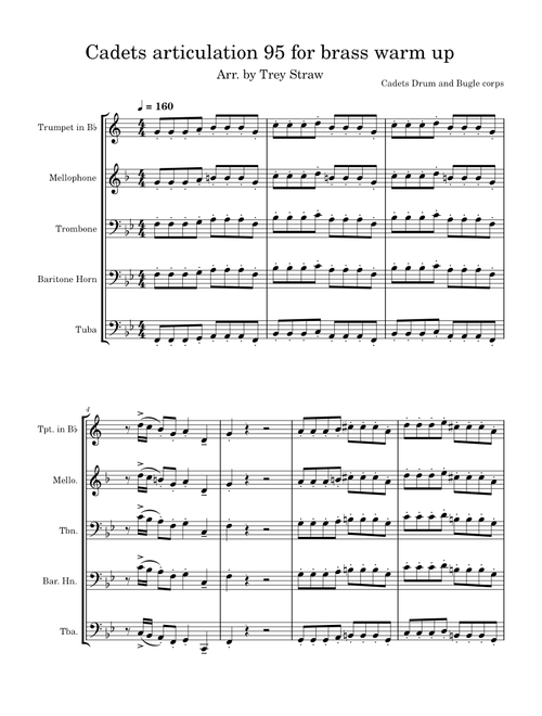 Articulation 95 – The Cadets Drum and Bugle Corps Cadets Articulation 95 for Brass Warm Up