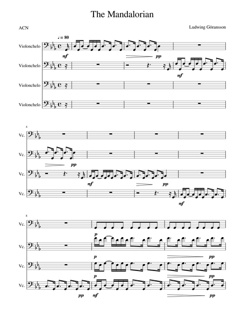 The Mandalorian 4 cellos