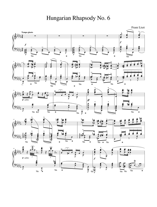 Liszt - Hungarian Rhapsody No. 6