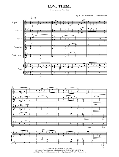 Love Theme (tema D'amore) (Arr. Karen Gueiros) - Andrea Morricone, Ennio Morricone (Small Ensemble)