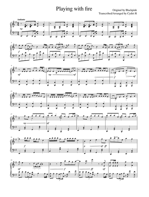 [R] Playing with fire (불장난) -Original by Blackpink