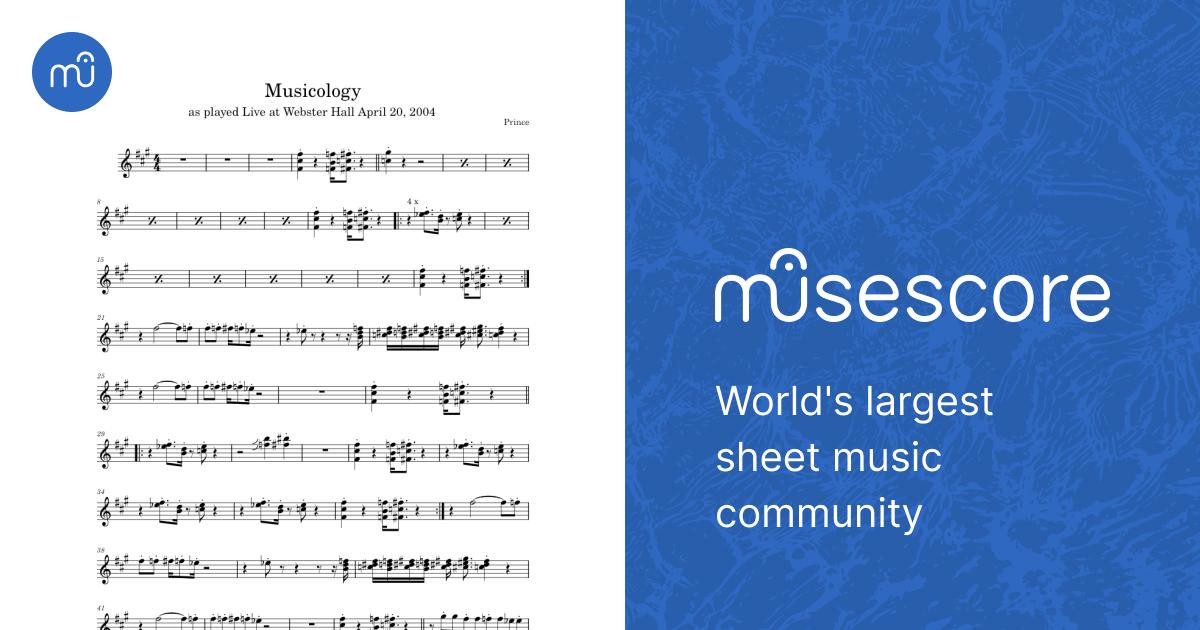 Musicology (Prince) Sheet Music for Saxophone alto (Solo 