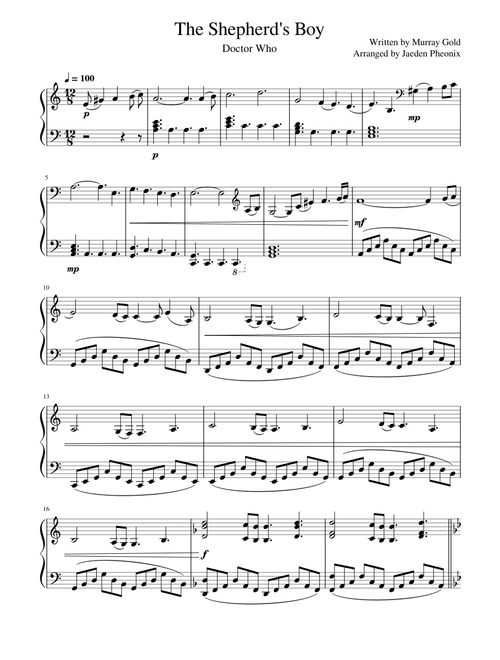 The Shepherd's Boy - Piano