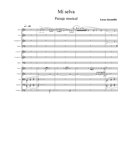 My Jungle - Score Only - Lucas Jaramillo (Full Orchestra)
