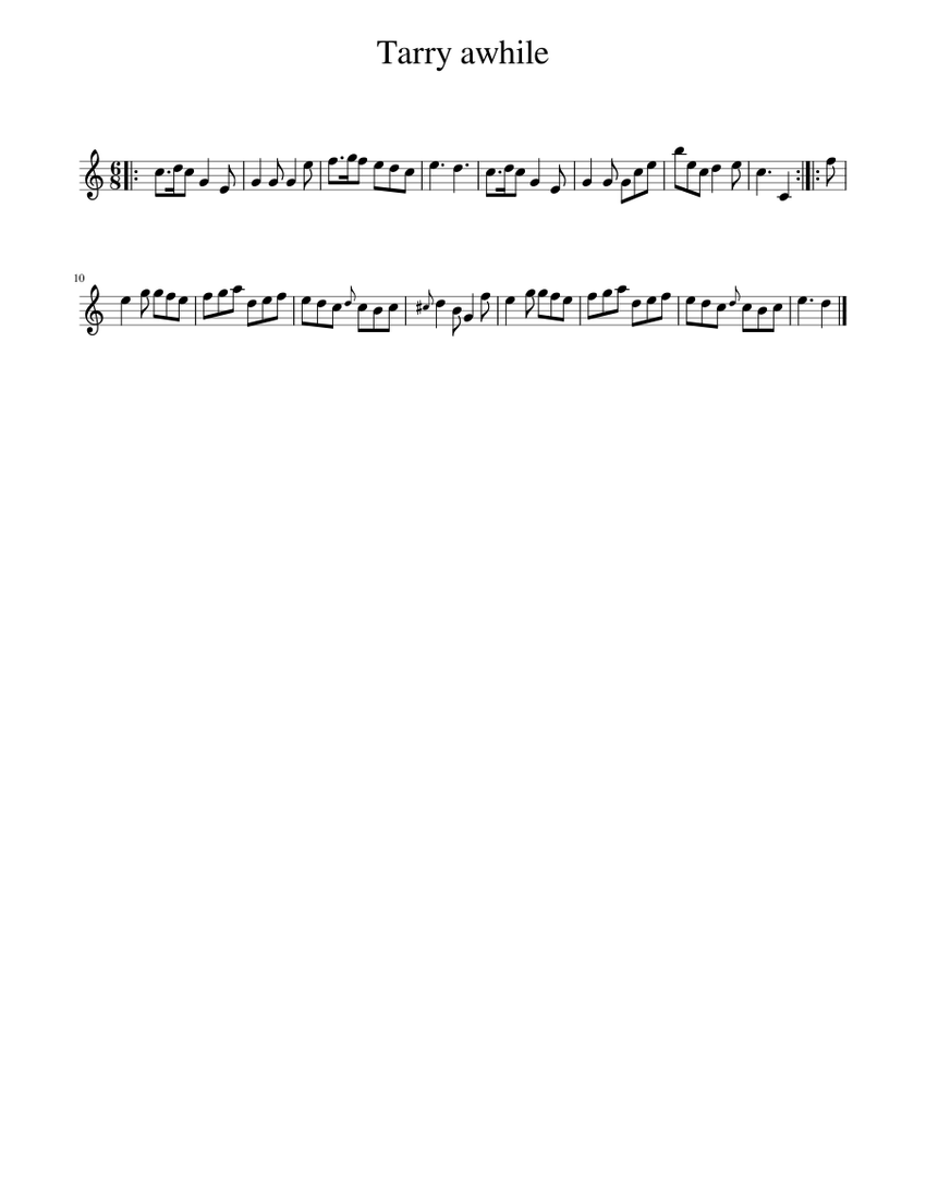 Tarry awhile Sheet music for Piano (Solo)