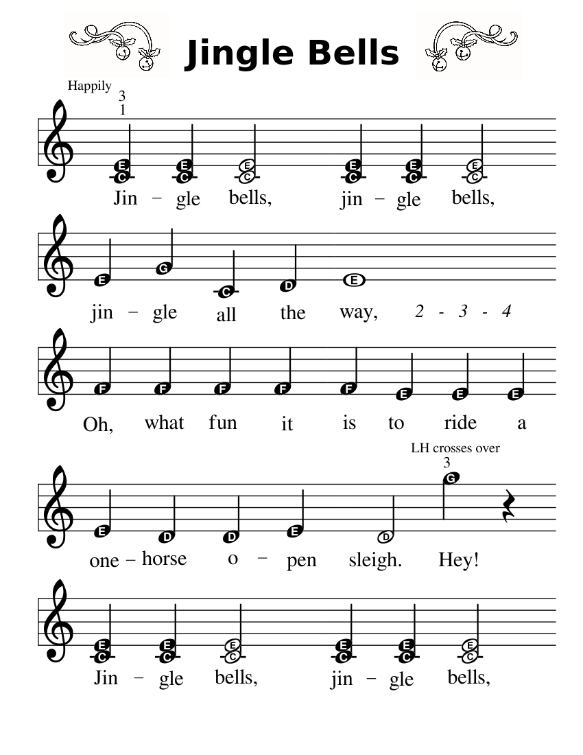 Jingle Bells Pierpont Easy Piano Sheet music for Piano (Solo