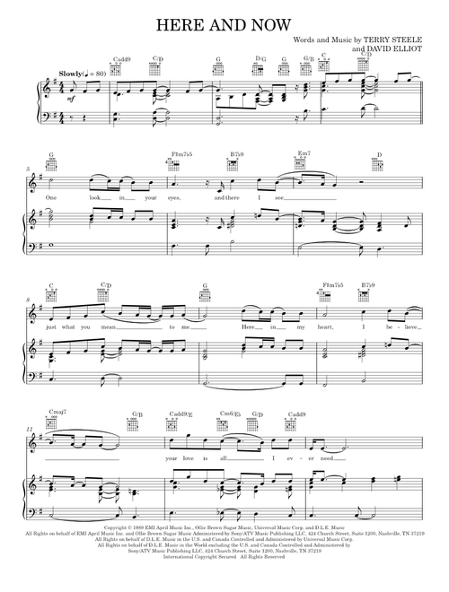 Here and now - Luther Vandross (Piano-Vocal-Guitar)