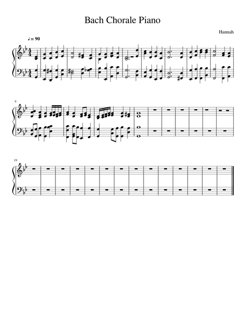 Bach Chorale Piano