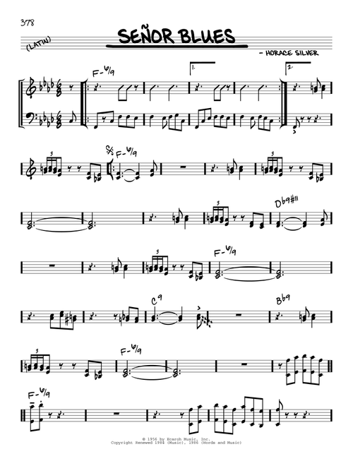 Señor Blues - Horace Silver (Real Book - Melody-Chords)