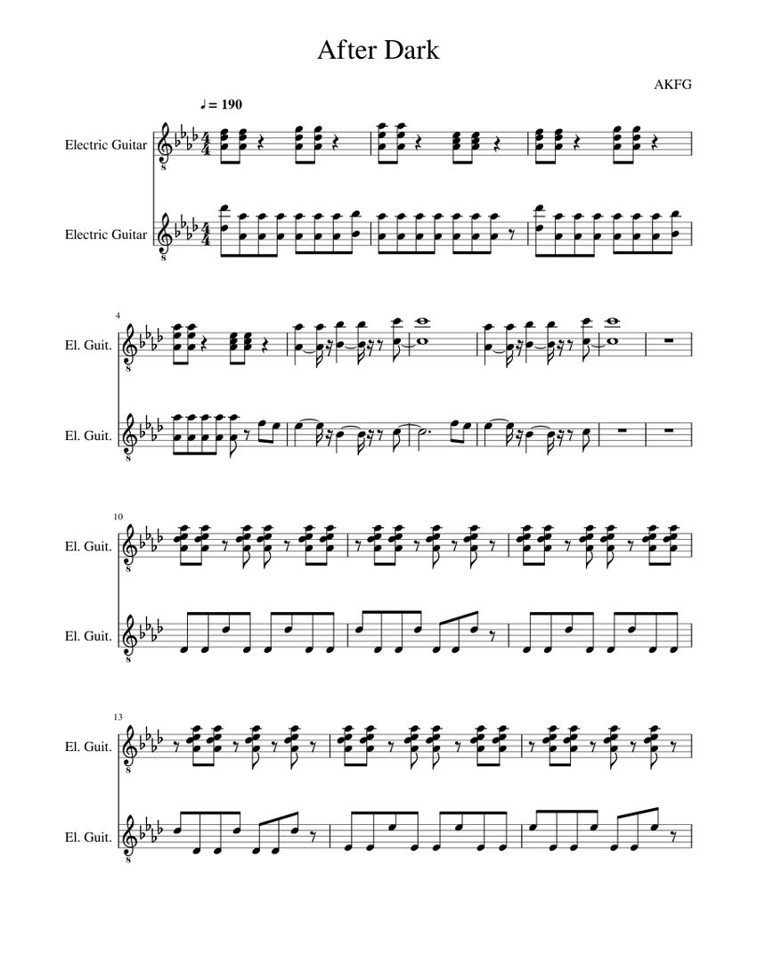 After Dark piano tutorial