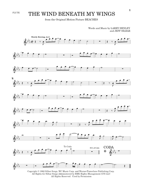 The Wind Beneath My Wings - Bette Midler (Flute Solo)
