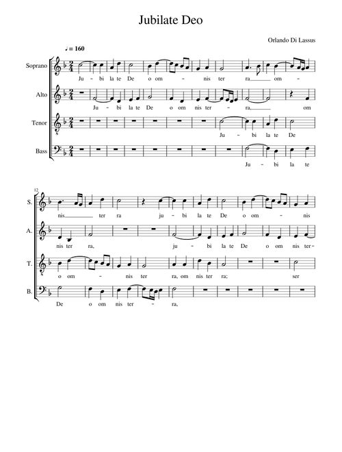 Jubilate Deo.