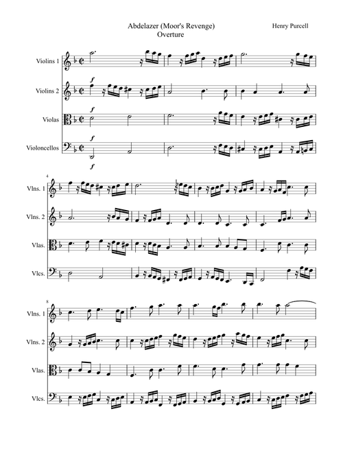 Overture to Abdelazer (the Moor's Revenge)