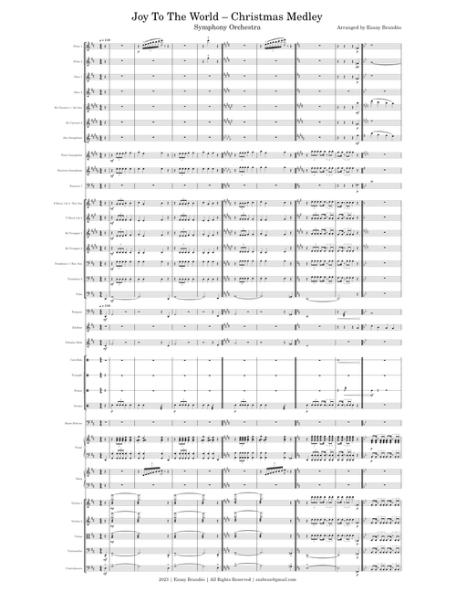 Joy To The World – Christmas Medley Song/Music for orchestra
