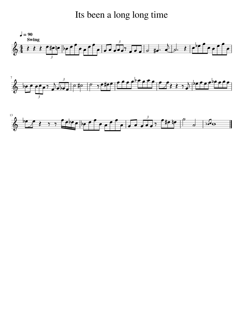 Its Been A Long Long Time Trumpet