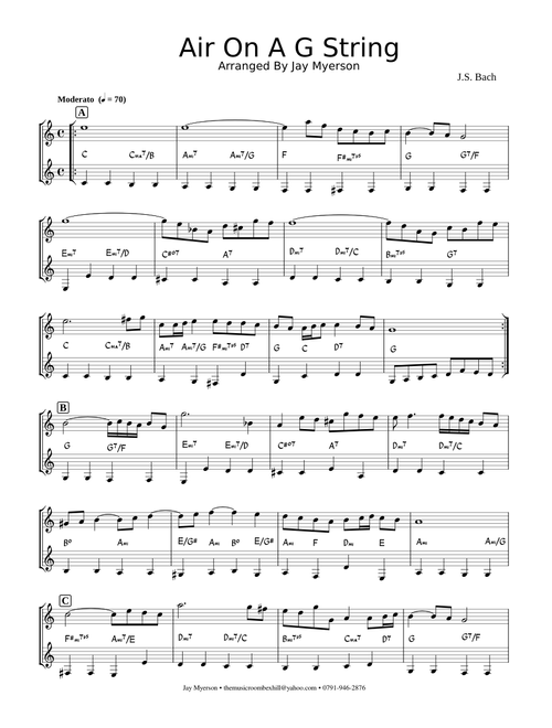 Air on A G String – Johann Sebastian Bach Air On A G String Jazz