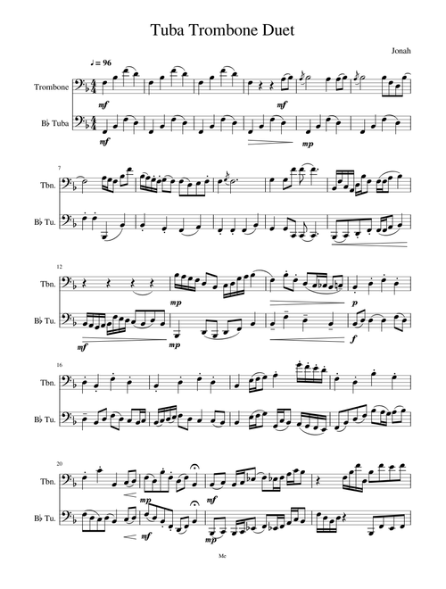 Tuba Trombone Duet 2