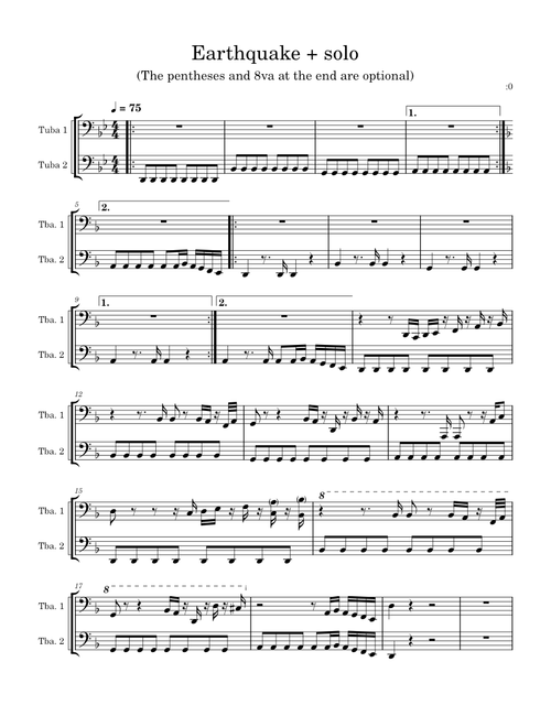Earthquake + solo