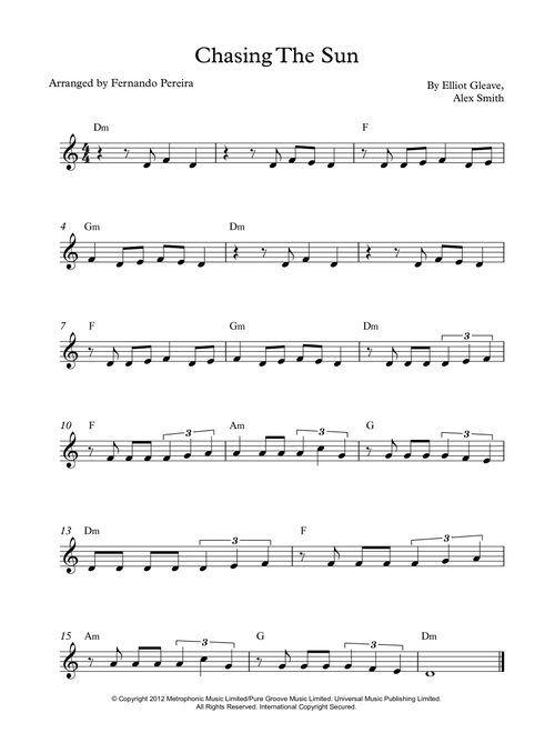 Chasing The Sun (Arr. Fernando Pereira) - The Wanted (Large Ensemble)