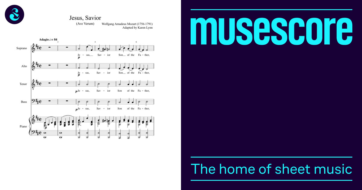 Jesus, Savior Sheet Music for Piano, Bass guitar (Mixed Duet