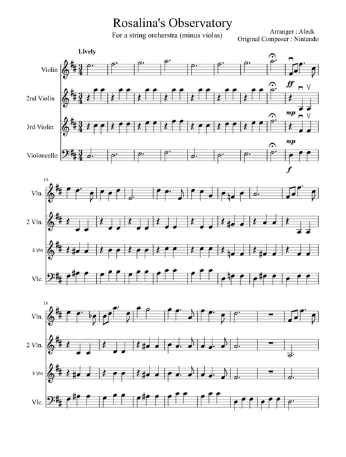 Rosalina's Observatory - String Quartet
