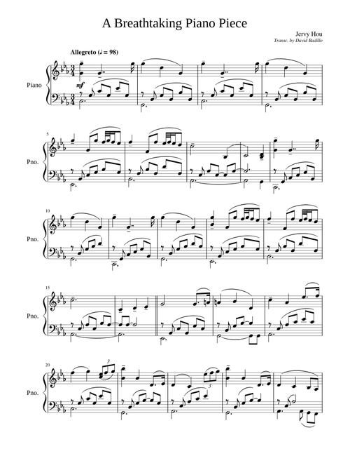 A Breathtaking Piano Piece