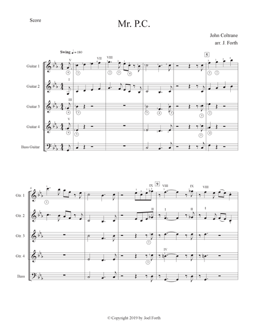 Mr. P.c. (Arr. Joel Forth) - John Coltrane (Guitar Ensemble)