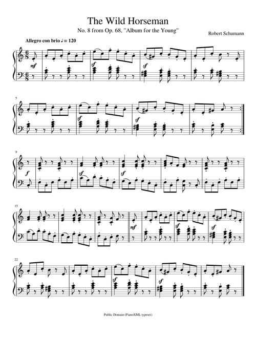 Schumann: The Wild Horseman, Op. 68, No. 8