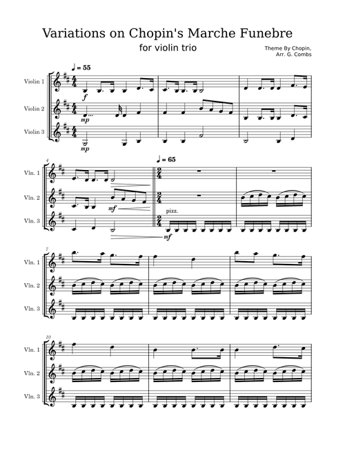 Marche funèbre, Op.72 No.2 – Frédéric Chopin Variations on Frédéric Chopin's Marche funèbre
