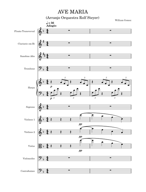 AVE MARIA WILLIAM GOMEZ ORQUESTRA FOR SOPRANO SOLO – WILLIAM GOMEZ