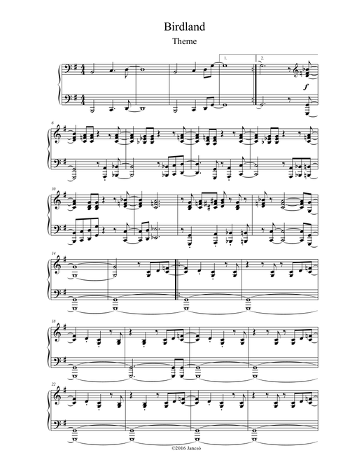 Birdland (Arr. Thomas Jancso) - Manhattan Transfer (Piano Solo)
