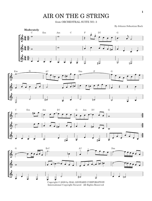 Air On The G String - Johann Sebastian Bach (Guitar Ensemble)