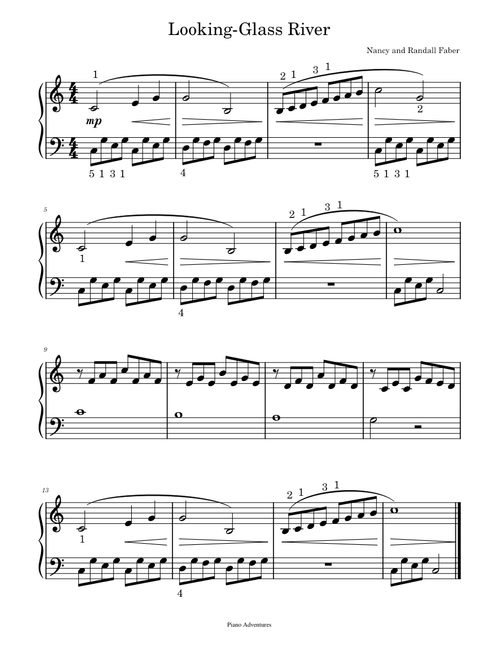 10 Looking-Glass River - adv3a Piano Adventures - lesson book - level 3A