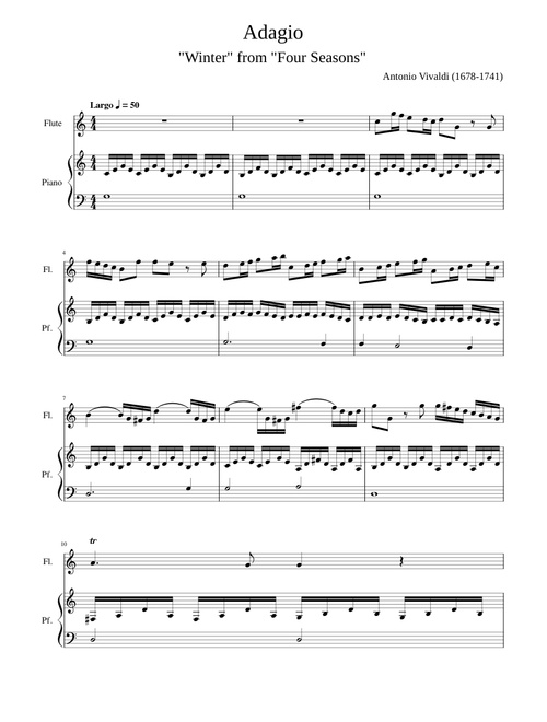 Adagio "Winter" from "Four Seasons" A. Vivaldi