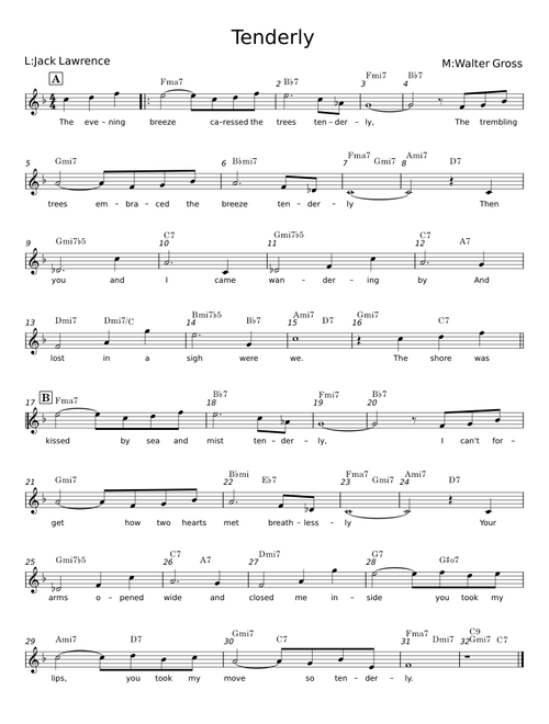 Tenderly - Frank Churchill, Jack Lawrence