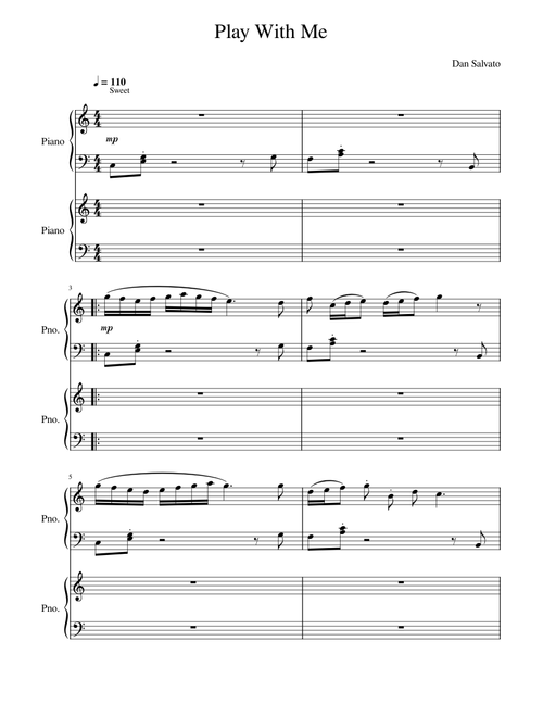 Play With Me – Dan Salvato (Piano Duet)