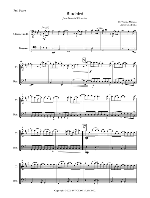 Ikimono Gakari's Blue Bird (Arr. Fabio Britto) - Yoshiki Mizuno (Instrumental Duet)