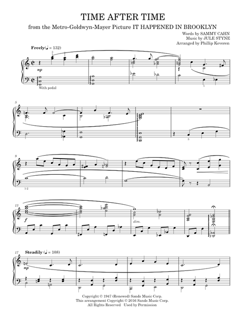 Time After Time - Jule Styne, Various (Piano Solo)