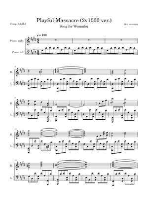 Playful Massacre 2v1000 ver. – AZALI Sheet Music for Piano (Solo