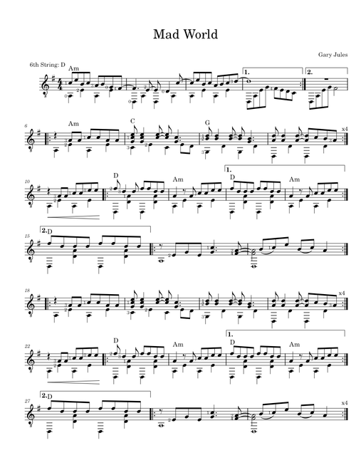 Mad world – Gary Jules