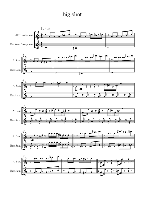 BIG SHOT – Toby Fox big shot sax duet