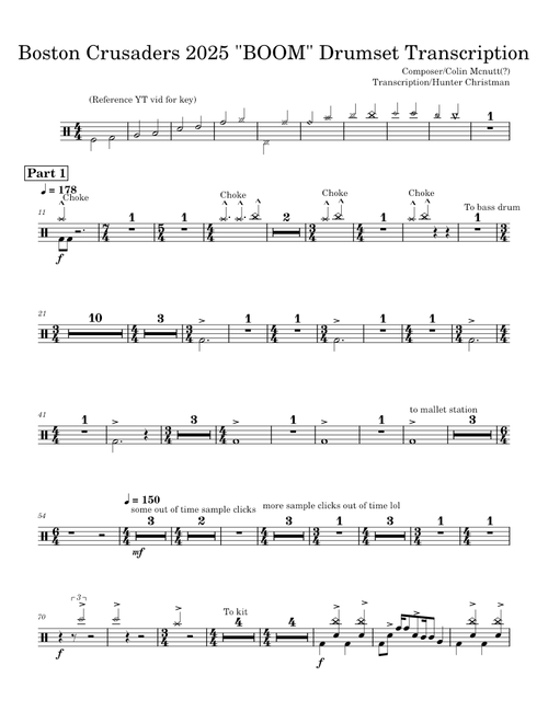 Boom – Boston Crusaders (Drumset)