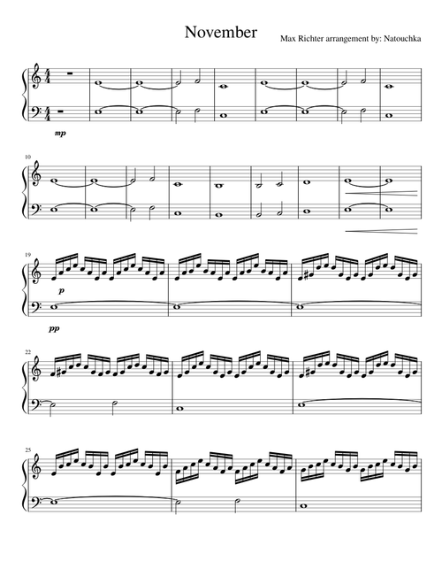 November -Max Richter (Piano version)